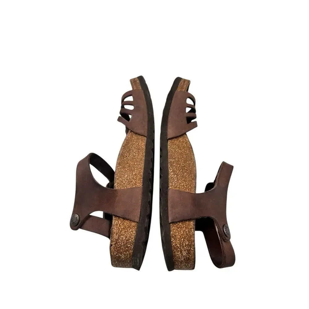 Unique Birkenstock Brown Strappy Leather Sandals